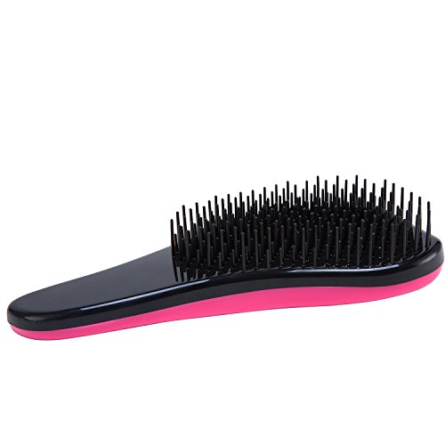 Veewon Entwirren Haar Bürsten Set (Rosa & Schwarz) – Effektive Detangler Haarbürste für Frauen, Mädchen, Männer und Jungen-Use als Kamm oder Haarbürste – Zur Verwendung in dünne, dicke, Gelockt, Glattes, Nass, trockenes Haar - 4