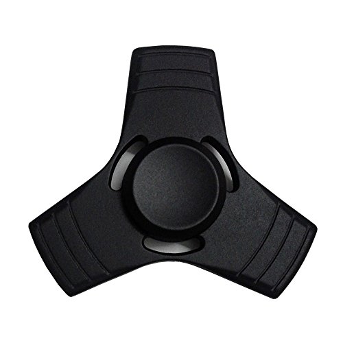 Tri-Spinner Fidget,zinc alloy material and Steel ball bearings Hand Spinner Toy rotate for 1-4 minutes (black)