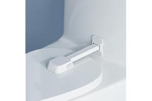 SAFELON 1 Pcs Child Proof Toilet Lock, Toilet Seat Lock for Baby Safety, Toilet Lid Lock Fit for Most Toilet, No Tools Needed (White)