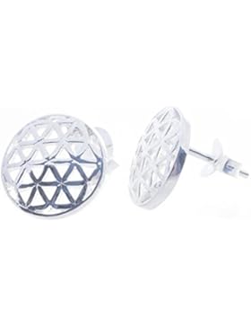 Bella Carina Damen Ohrstecker Blume des Lebens, 925 Sterling Silber oder vergoldet