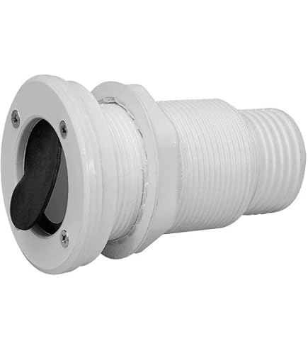 Passe-coque Plastique Blanc 90° - 11/2 X 38mm - Pour Bateaux Et Installations Maritimes