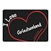 Produktbild Multifanshop Mousepad Modern I Love Griechenland schwarz - Lustig Witzig Sprüche Party Computer Mauspad
