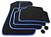 Produktbild kfzpremiumteile24 Fußmatten / Velours Automatten Original Qualität Stoffmatten 4-teilig schwarz/blau