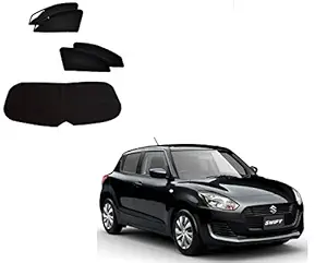 Kozdiko Zipper Magnetic Sun Shades Car Curtain with Dicky for Maruti Suzuki Swift (2018-Present)