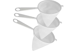 MGE WORLD MGE - Set di 3 Colini Flanella - Panno Cucina - Garza Alimentare per Filtrare - 3 Colini di Cotone per Alimenti - Filtro per Brodo - 10 cm
