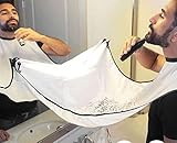  Delantal para barba de pelo facial genuino, capa, atrapa el fregadero, delantal de afeitado, colector de pelo de baño, el mejor regalo para hombres