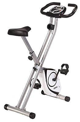 SportPlus Vélo d'Appartement / X-Bike - Ordinateur de Contrôle - Système de Freinage Magnétique Haute Performance - Pliable et ultra Compact - 8 niv. de Résistance - Jusqu'à 100 kg