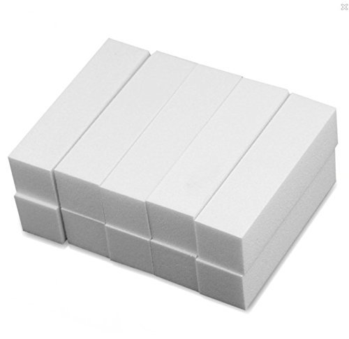 TENI® 10X White Emery Board Grit Nail Art Buffer Large Gel Cosmetic Tool