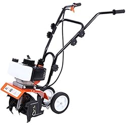 TryESeller Mini motoculteur Cultivateur Moteur 52cc 2 Temps Essence Motobineuse Jardin Rotovator Pelouse