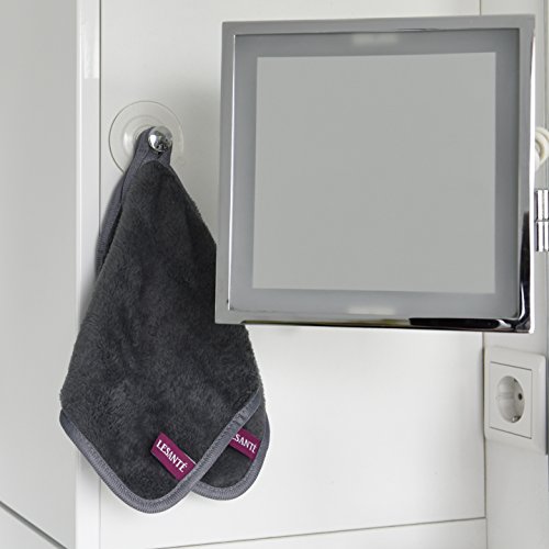 Hochwertiges Mikrofaser Make-Up Entferner Tuch | wiederverwendbar & ultrafein | funktioniert nur mit Wasser | hypoallergenes Abschminktuch | 2er Set Gesichtsreinigungstuch | 21x21cm - 5