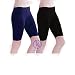 Klugger Trendy soft & Comfortable 4 way stretchable Cycling Shorts/Yoga pant/Jogging Shorts (pack of-2) Navy blue & black RS.299.00