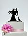 Produktbild Bride And Groom Cake Topper With A Dog,Wedding Cake Topper,Custom Cake Topper,Couple Silhouette,Funny Cake Topper P129