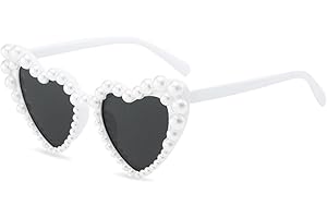 Augesak Herz Sonnenbrille, Vintage Sonnenbrille Herz, UV400 Sonnenschutz Brille Herzform Damen, Herzförmige Party-Sonnenbrille, Mode Herzbrille für Hochzeit Party Reise