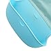 G2PLUS Silicone Baby Bibs Portable Toddler Bib Soft Food Catcher Feeding Pocket Foldable for Diaper Bags (Blue)