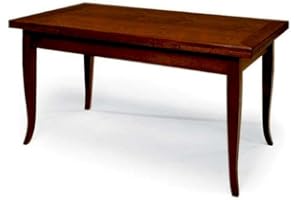 Vicentini arreda TAVOLO DA CUCINA IN LEGNO ALLUNGABILE ARTE POVERA MOD DUETTO (120X80 (200))