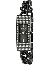 SO & CO New York 5058.2 - Reloj para mujeres, correa de acero inoxidable color negro