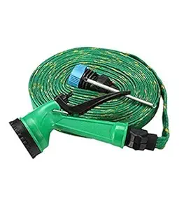 SHREE KUNJ IMPEX Plastic 10m Water Spray Jet Gun Hose Pipe for Garden/Car/Bike/Pet Wash