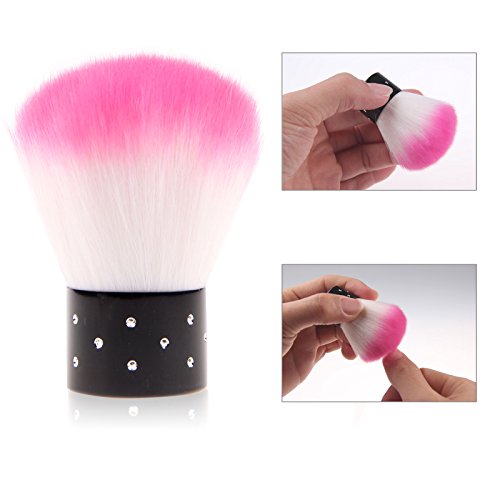 SODIAL(R) Pro Nail Art Powder Dust Flocking Remover Brush Cheek Makeup Foundation Tool