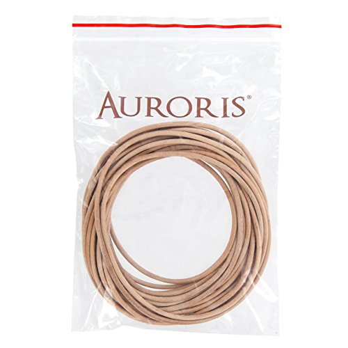 AURORIS – 5m Lederband rund – Ø 3mm – natur (ungefärbt) - 2