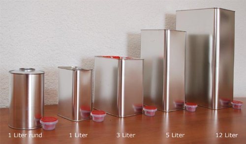 Weißblechkanister 12 Liter eckig - 6