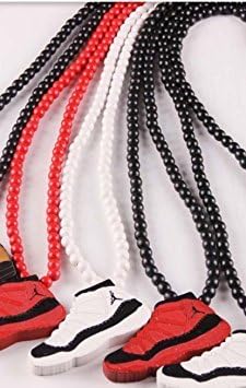 Jordan necklace Bead wood necklace red Jordan boot