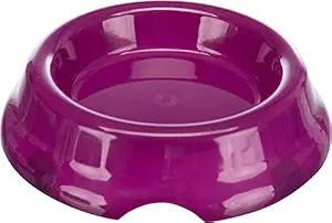 Trixie: - Plastic Bowls for Cats | Light Weight Feeding Bowl, Non-Toxic Non-Slip Base, Dishwasher Safe | Assorted Colours - 200 ml