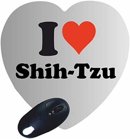 Exclusive Gift Idea: Heart Mouse Pad "I Love Shih-Tzu" a Great gift that comes from the heart - Non-slip mousepad- Christmas Gift