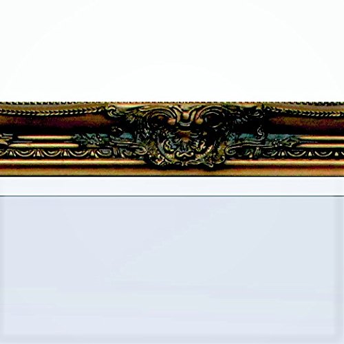 Goldener Shabby Chic Spiegel – Massivholz – Handgefertigt – Barock – Groß – 90×60 cm – Antik Gold - 8