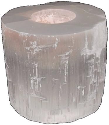 Selenite Tealight Cylinder, 8x8 cm for your home, this beautiful home accessory will add a Atmospheric Light Candle Holder