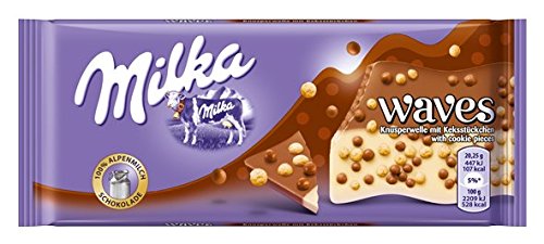 Preisvergleich Produktbild Milka Waves Knusperwelle mit Keksstückchen 5 x 81g
