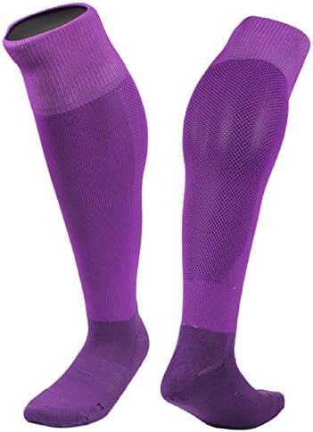 Lian LifeStyle Boy's 1 Pair Knee High Sports Socks Solid for Baseball/Soccer/Lacrosse M(Purple)