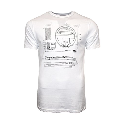 SEGA Mega Drive Ufficiale Blueprint T-Shirt
