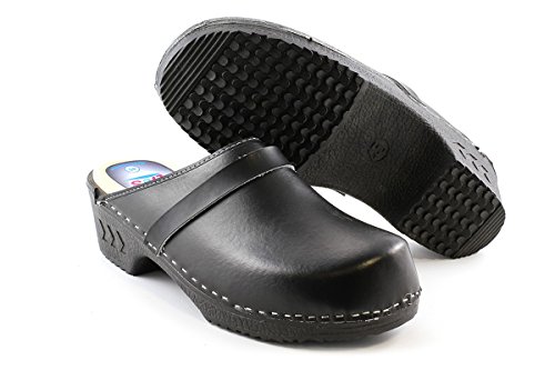 Original tres Schwedenclogs, offen mit Holz-Fußbett und PU-Ummantelung - 2
