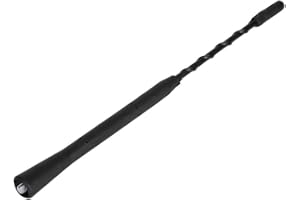 KEENSO Antenna universale autoradio, Antenna sostitutiva nera Vite su autoradio stereo FM AM Antenna amplificatore amplificata sul tetto Antenna antenna frusta Antenna di ricezione antenna Fuba(9 inches)