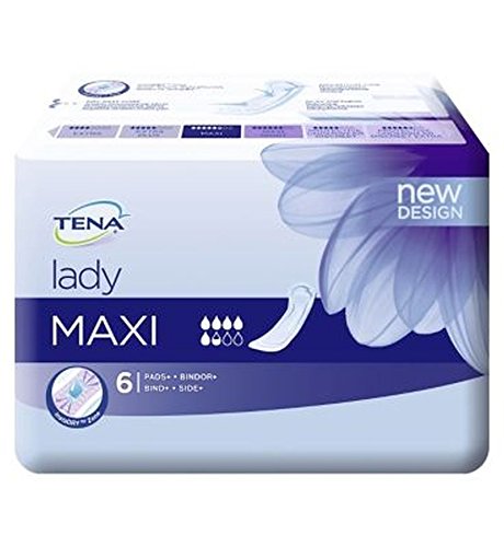 Preisvergleich Produktbild Tena Lady Maxi Pads - 6 Pads - Packung mit 2