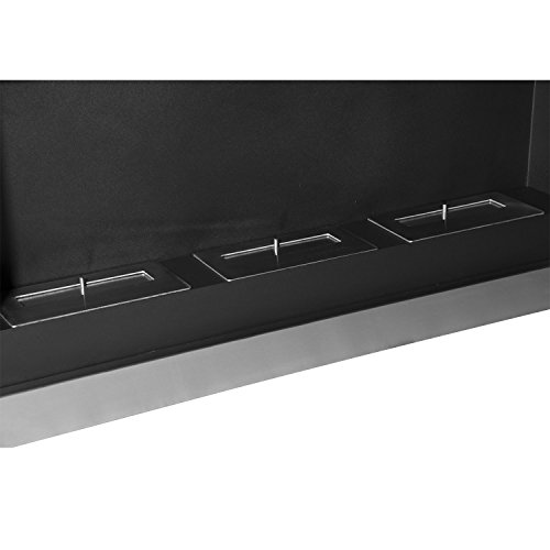 homcom 02-0759 Kamin, Edelstahl, silber, 110 x 63 x 16 cm - 4