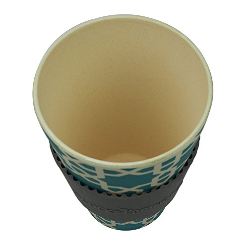 ebos Glücksbringer Coffee-to-Go-Becher aus Bambus | Kaffe-Becher, Trink-Becher | ökologisch abbaubar, recyclebar, umweltfreundlich | lebensmittelecht, spülmaschinengeeignet (Blau – Orient) - 4