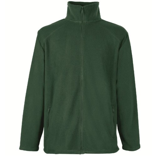 Fruit Of The Loom Mens Full Zip Outdoor Fleece / Top (XL) (Bottle Green)