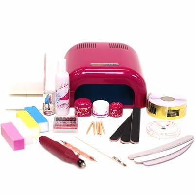 Calyste Kit manucure XL avec chablons et ponceuse électrique ongle - Lampe UV Blanche