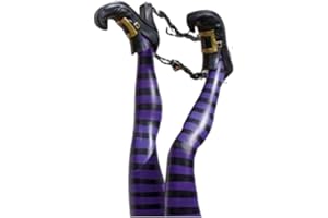 HEITIGN Decoración de Halloween, Un Par de Patas de Bruja Novedosas de Tela con Zapatos, Piernas de Bruja Malvada a Rayas, Adornos para el Hogar, Decoración para Jardín Patio Césped Fiesta, Artesanía, Regalo