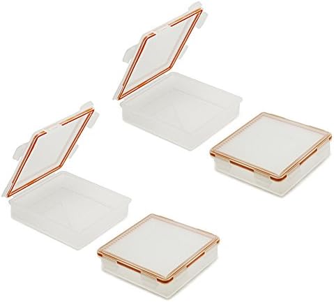 SUPEREX® Hard Plastic Case Holder Tough Store Storage Box IP67 Waterproof or Battery Protection for CR123/ CR2/ AA/ AAA/ 18650 Batteries (4PCS Big)