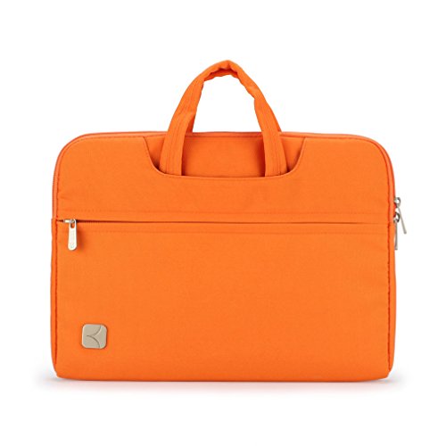 Caison 15.6" Laptop NoteBook Bag Hülle Tasche 15.6 Zoll Handbag Schoner Abdeckung (Orange)