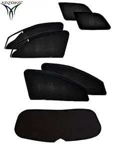 Kozdiko Car Sun Shade for Mahindra XUV 500 (Set of 7, Black)