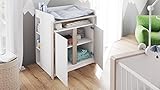 Babyzimmer Kinderzimmer Komplettset Nandini Set 1 in Weiß matt mit Blenden in Weiß Hochglanz - 6