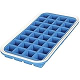 Levivo Bac à Glaçons en Silicone pour 32 Cubes, env. 27 x 14 x 2,9 cm, Bleu