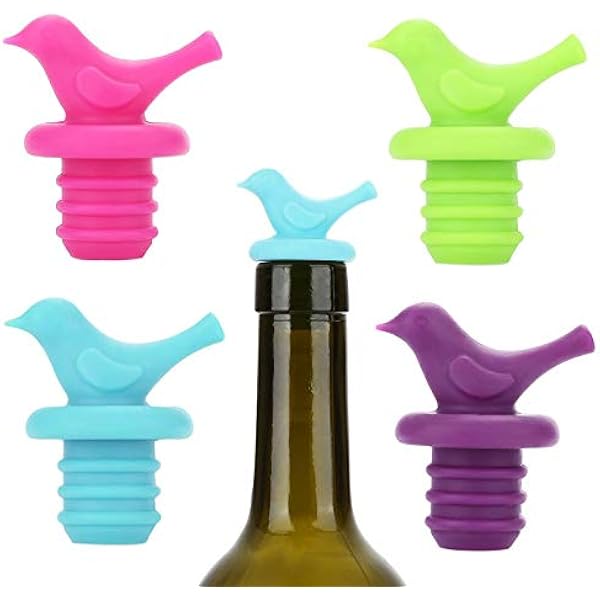 SHOWERORO 2-Pack Lobster Wine Bottle Stoppers - Silicone Animal Drink Plug For Wine, Oil, Juice Bottles