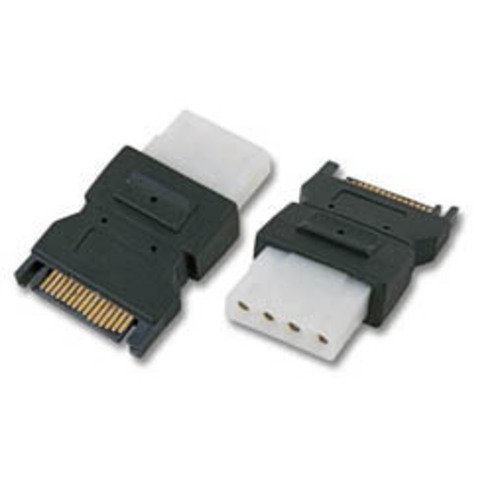 Preisvergleich Produktbild S-ATA Stromadapter, 1x 4pin Buchse an 1x 15pin S