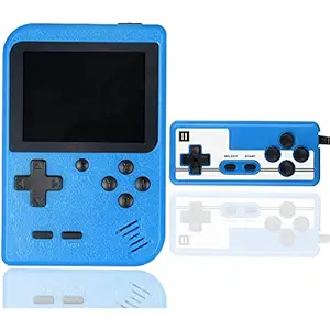 SABIRAT Handheld Game Console| Portable Retro Video Game Console with 400 Classical FC Games | 3.0-Inches Color Screen, 1020mAh Rechargeable Battery Support for Connecting TV and Two Players (Blue)