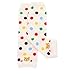 Baby Toddler Girl Leg Warmers Pack of 3 - COLOURFUL POLKA DOT STRIPED BEAR