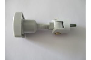 CTA DICHTUNGEN Spindelverschluss Fensterverschluss Ausstellfenster Grau mit Winkelhalter 1-Punkt-Befestigung Klappenschloss Wohnwagen Gaskasten 5101-U816